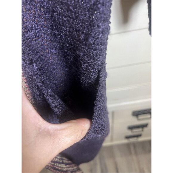 EASEL Long CARDIGAN SWEATER Duster Purple Pink Knit M/L - Picture 4 of 7